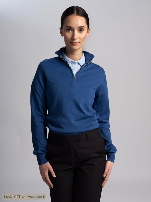 GRETA_HALF_ZIP_Cross_sportswear_blue_front