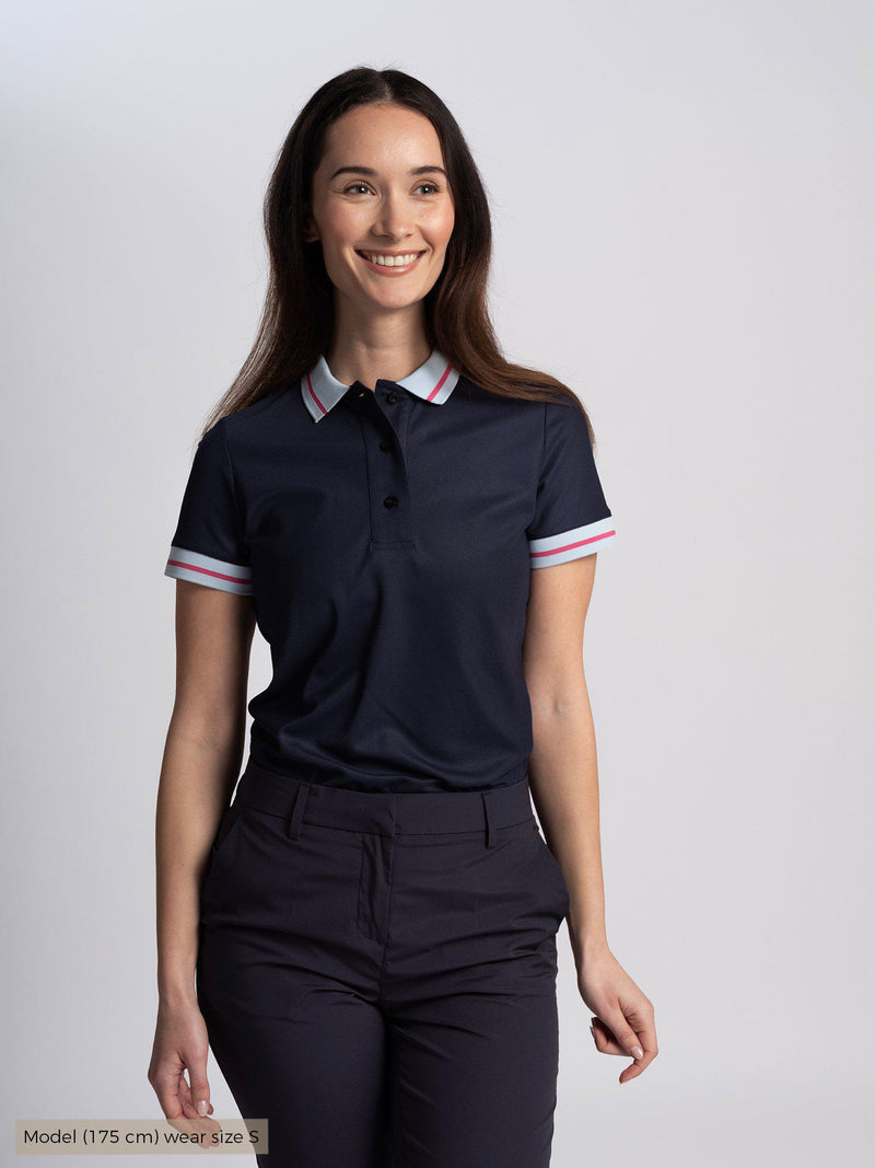 AYAKA_POLOSHIRT_Cross_sportswear_Navy_front1