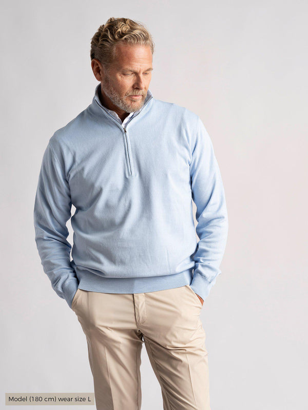 GORDON_half_ZIP_Cross_Sportswear_front_Blue