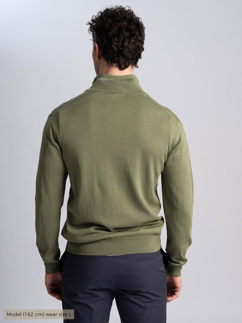 GORDON_HALF_ZIP_Cross_Sportswear_green_back