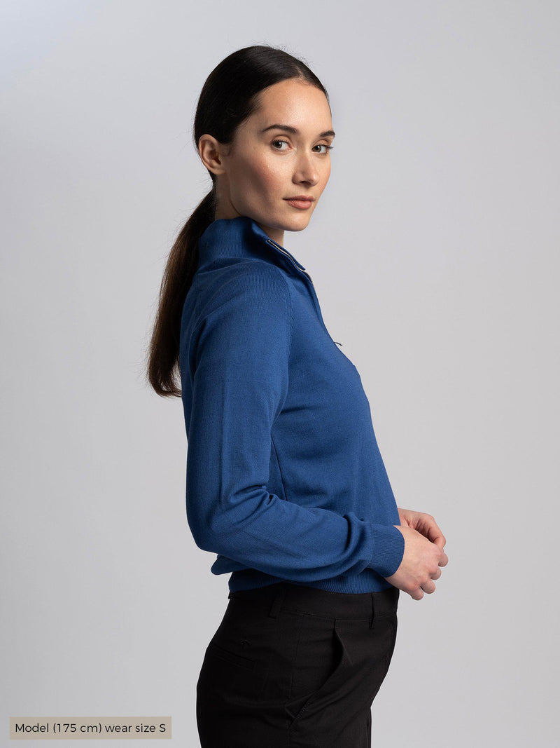 GRETA_HALF_ZIP_Cross_sportswear_blue_side