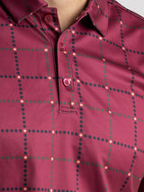 BEAU_POLOSHIRT_Cross_sportswear_Berry_wine_close