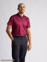 BEAU_POLOSHIRT_Cross_sportswear_Berry_wine_front